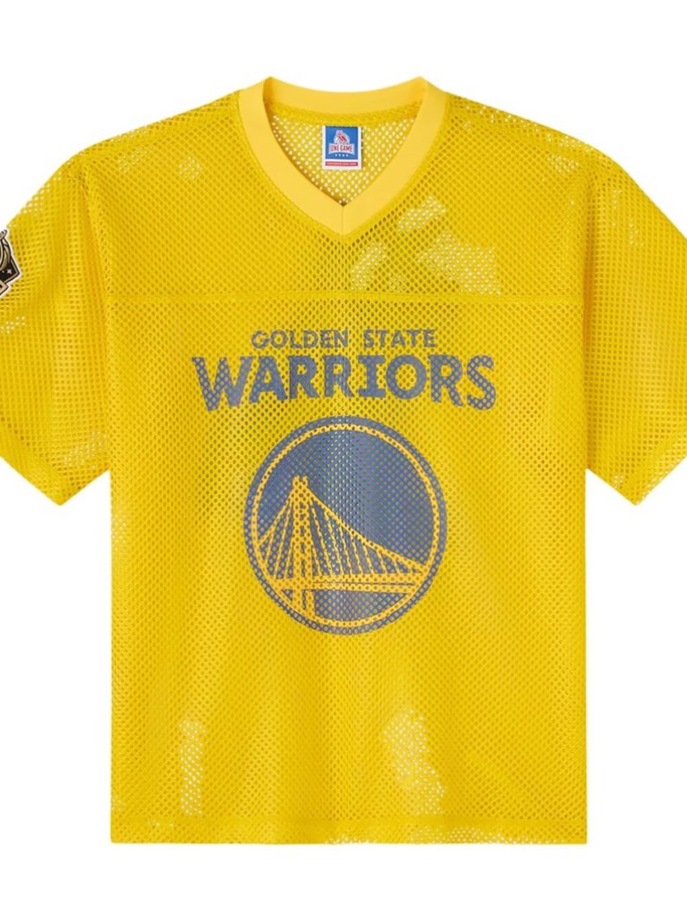 Men's OVO x NBA Gold Golden State Warriors Mesh Football Fashion Jersey
